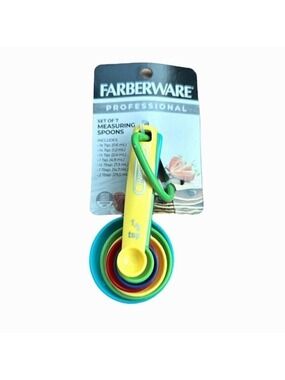 Farberware Professional Measuring Spoons Plastic Set 7 Kitchen Tools Multicolor